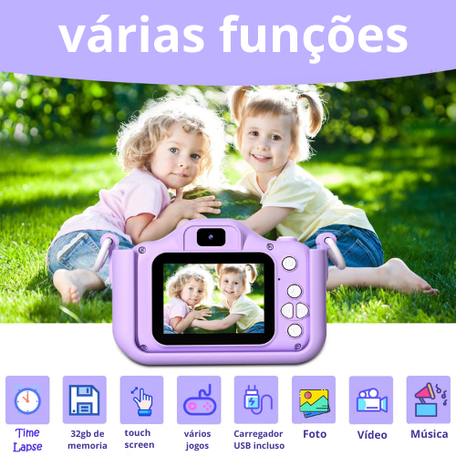 Câmera Fotográfica e Filmadora Infantil | Unicórnio