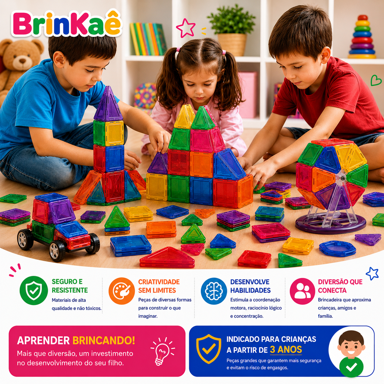 MagnaBuild – Blocos Magnéticos Educativos