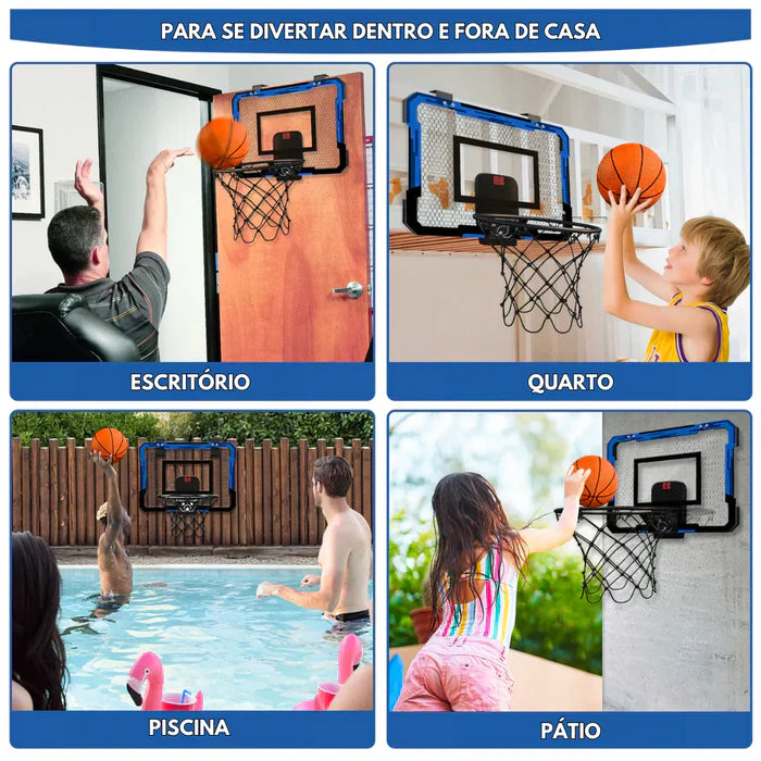 Cesta de Basquete Portátil Com Marcador de Pontos