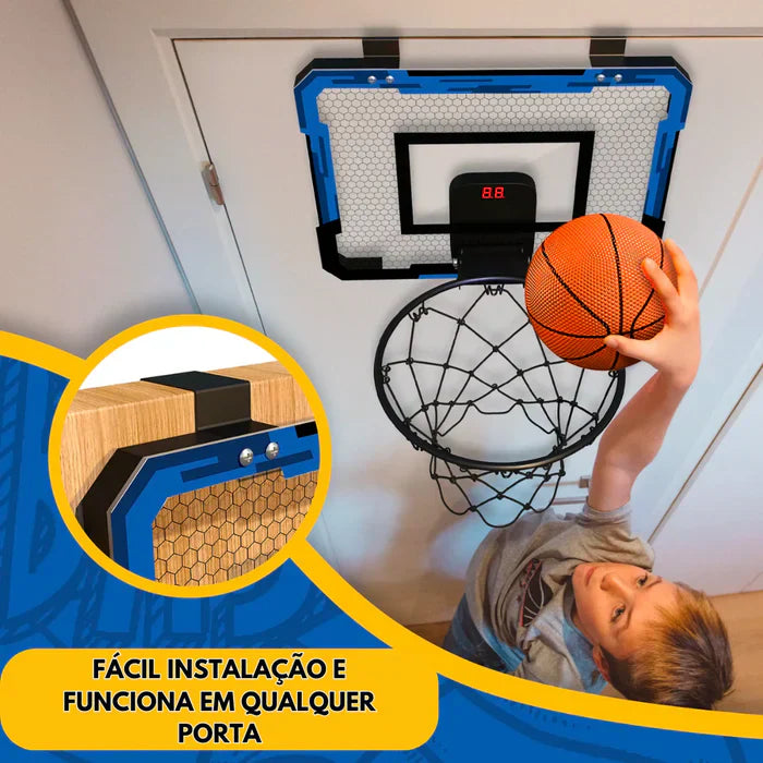 Cesta de Basquete Portátil Com Marcador de Pontos