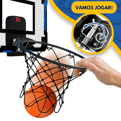 Cesta de Basquete Portátil Com Marcador de Pontos