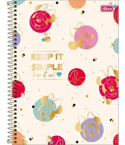 Caderno Minnie Mouse Tilibra 10 Matérias - Ladies Creative