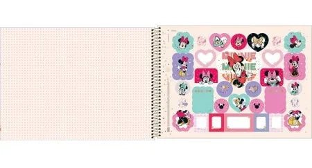 Caderno Tilibra Cartografia E Desenho Minnie C/80 Folhas - Ladies Creative