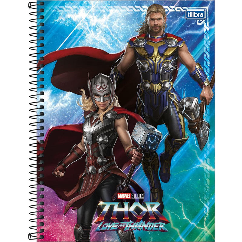 Caderno Universitário Thor Love And Thunder - 10 Matérias 160 Folhas - Ladies Creative