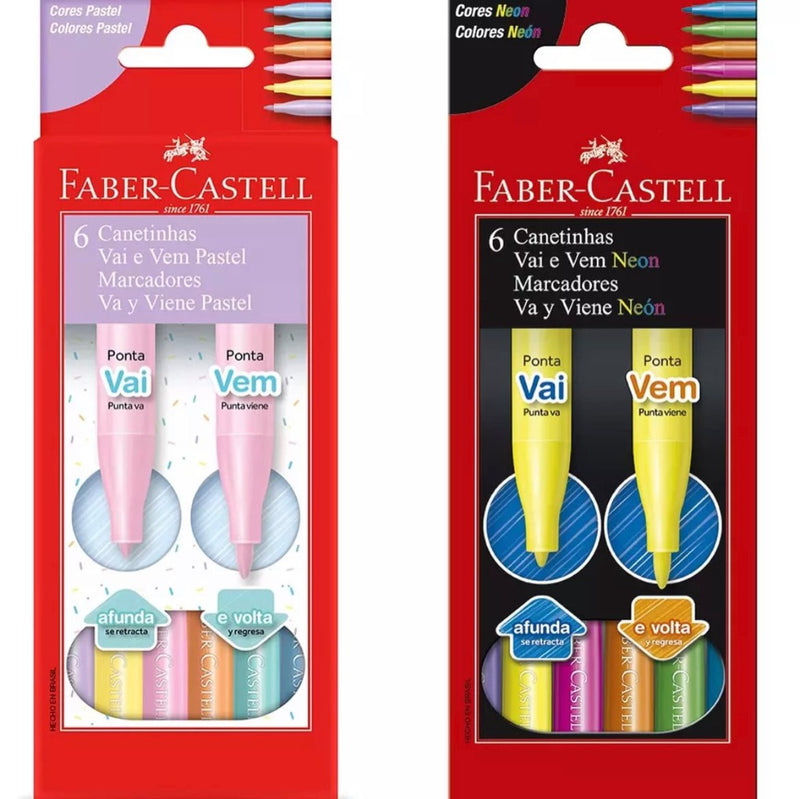 Marca-texto vai e vem Faber-Castell - Ladies Creative